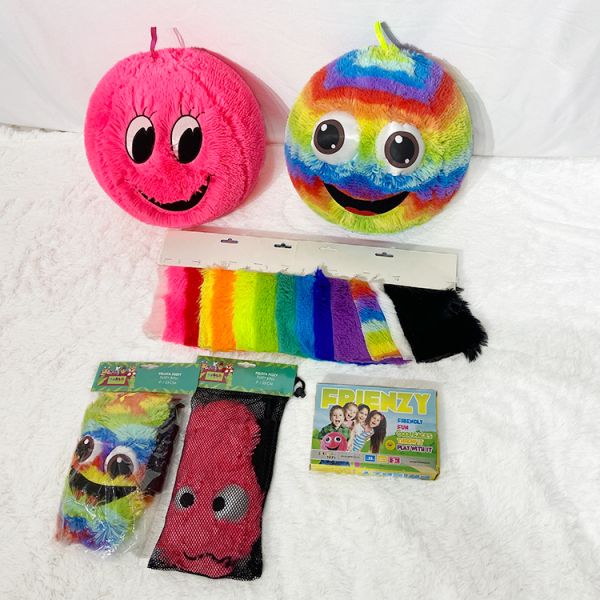 Green 30 cm Inflatable Fuzzy Monster Ball Soft Toy Ball for Throwing Catching and Kicking