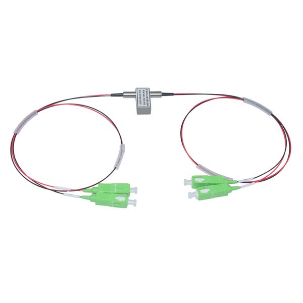 2x2 Bypass Mechanical Fiber Optic Switch 1310/1550nm for Optical network protection