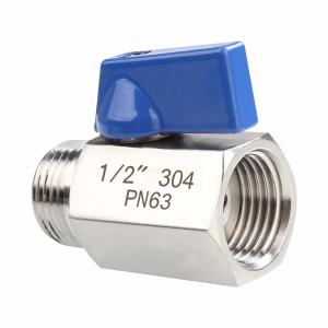 Quality Pn63 Casting Female / Male Thread DN25 Ball Valve Stainless Steel 304 for sale