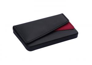China Magnetic Closure Personalised Card Holder Fabric PU Leather Card Case on sale