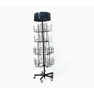 524mm Length 1708mm Height Rotating Literature Rack , Spinner Book Rack 360