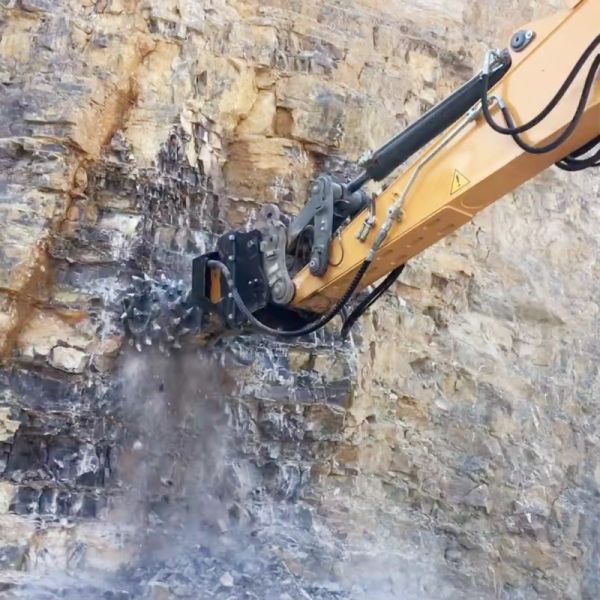 Drum Cutter Double Heads Excavator Attachments Design Horizontal And Vertical Milling Machine