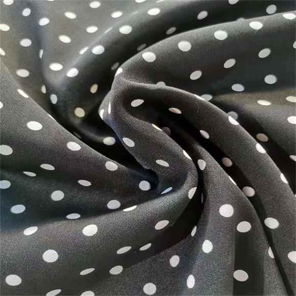 50dx50d 83gsm Polyester Chiffon Fabric Twill Dot Printed