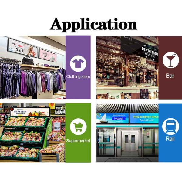 Wide Stretched Bar LCD Screen Touch DC12V High Flexibility