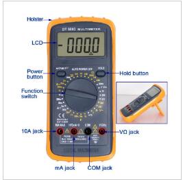 CE Version 58 Series Yellow Digital Multimeter