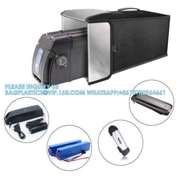 Heat Insulation Fireproof Battery Storage Bag Fire Retardant Explosion Proof Safe Carrying Bag For E-Bike Battery