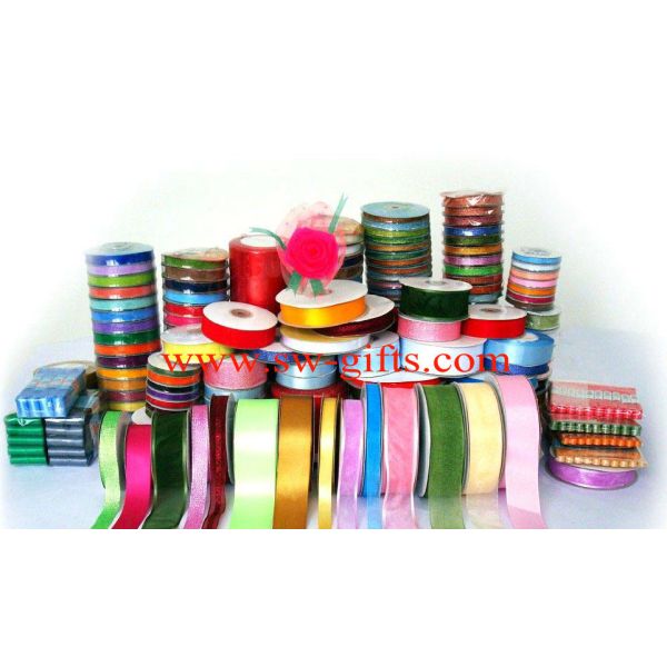 Factory custom multicolor satin ribbon multi-Style grosgrain ribbon woven ribbon