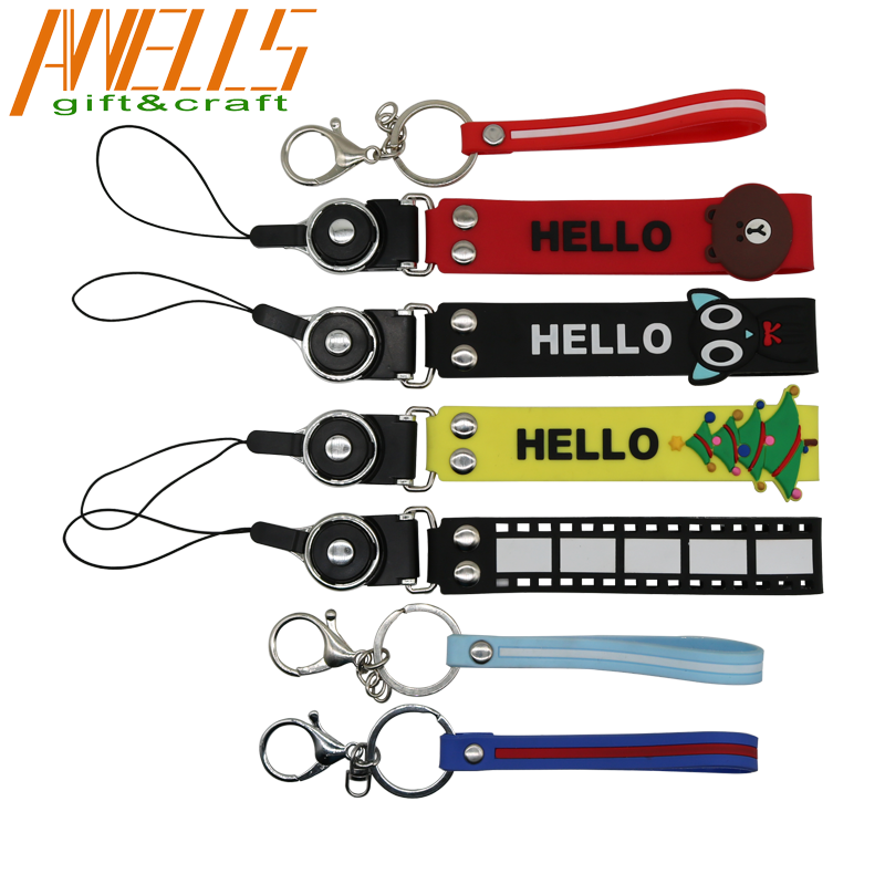 Pantone Twill Strap Key Chain Nylon Anime Lanyard Adjustable Hand Wrist