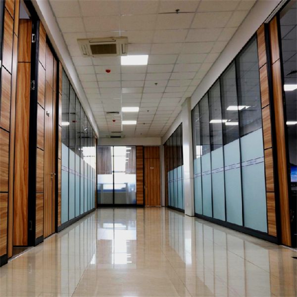 Anodized Frame Office Wooden Partitions Noise Cancelling Room Divider