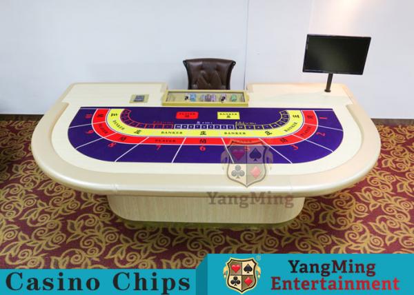 Buy Entertainment Casino Poker Table For 9 Players 2600*1470*800mm at wholesale prices