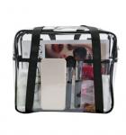 Ladies Clear PVC Handbags Waterproof Transparent With Customized Sewing Printing
