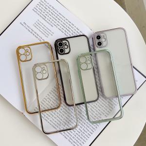 Quality Cxfhgy Electroplate TPU Soft Case For iPhone 12 Mini 12 Pro Max For iPhone 12 Pro 6.1'' Case Soft Silicone Transparent for sale