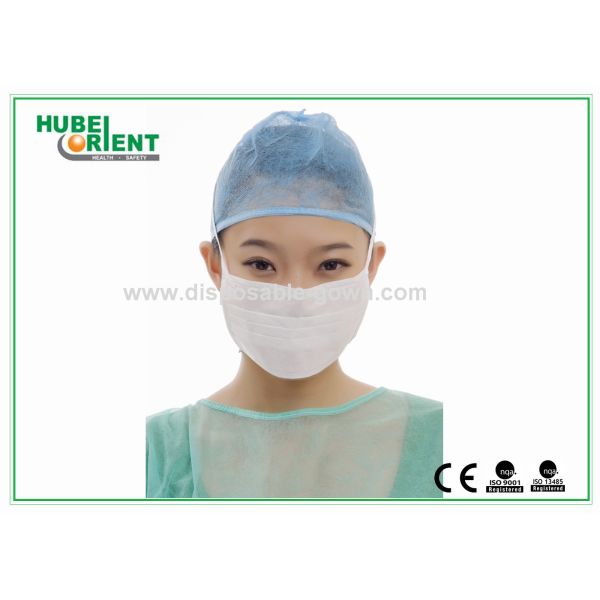 Single Use Nonwoven Tie On Face Mask 17.5x9.5cm For Hospital In Medical Environment