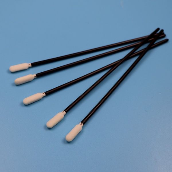 TX740 Lint Free 6.5" Long Black Handle Sponge Cleanroom Swab Car Cleaning Foam Swab
