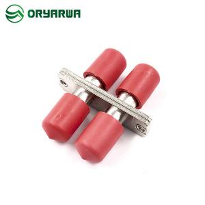 China Multimode Flange Duplex  ST Fiber Optic Adapter With Red Dust Cap on sale