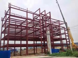 China Fiberglass Wool Prefabricated Steel Frame Buildings For Bungalow on sale