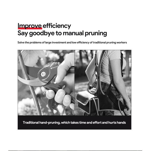 Swansoft 16.8V 2.5CM Battery Cordless Orchard Vineyard Pruner Trimming Scissors Garden Electric Pruning Shears