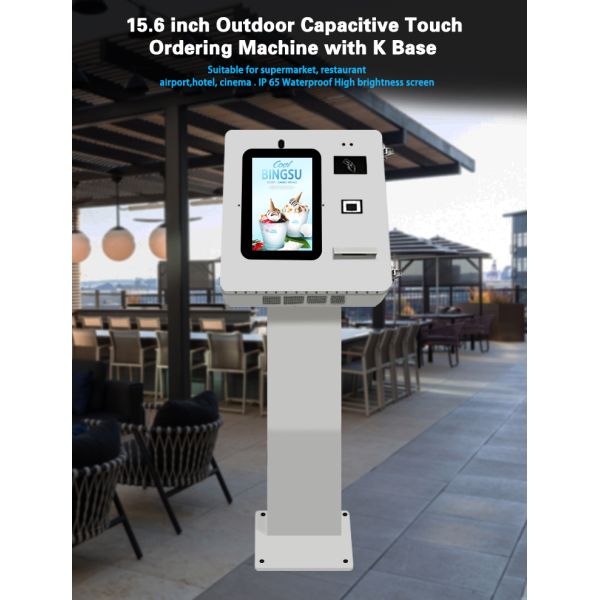 Touch Payment Kiosk NFC Printer Kiosk Outdoor Microphone Speaker With The Label Sticker