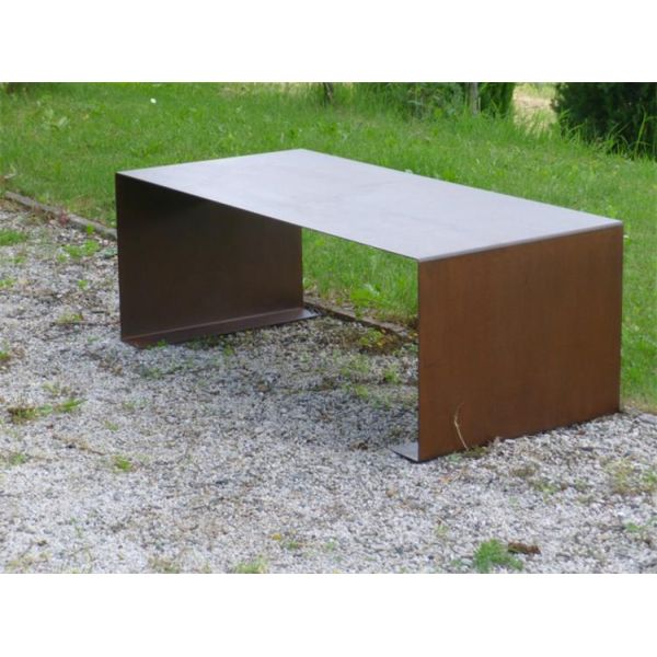Outdoor and Indoor Minimalist Design Patio Furniture Corten Steel Bench Legs