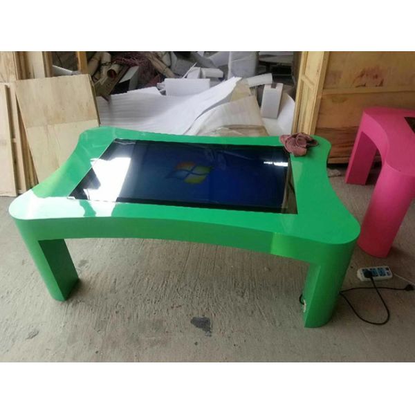 Stand 43 Inch LCD Interactive Smart Touch Screen Table With Embedded PC Win10 OS