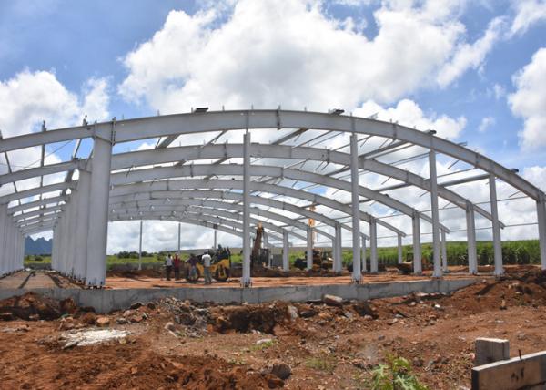 Buy Heavy Duty Designed Anti Cyclone arch roof Steel Structure Workshop and warehouse at wholesale prices