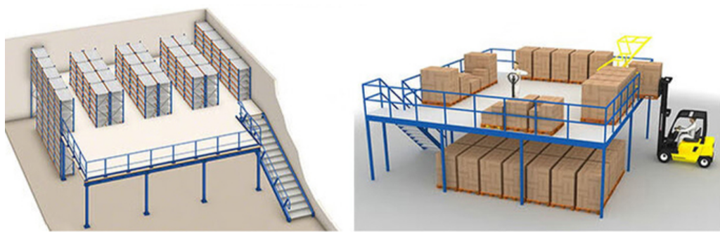 Q235B Or Q345B Steel Mezzanine Platform Racking Systems Single Layer Multi Layer