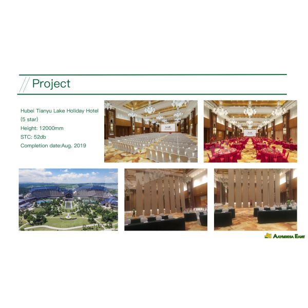 Hotel Movable operable partition wall system Acoustic Wooden Folding Walls