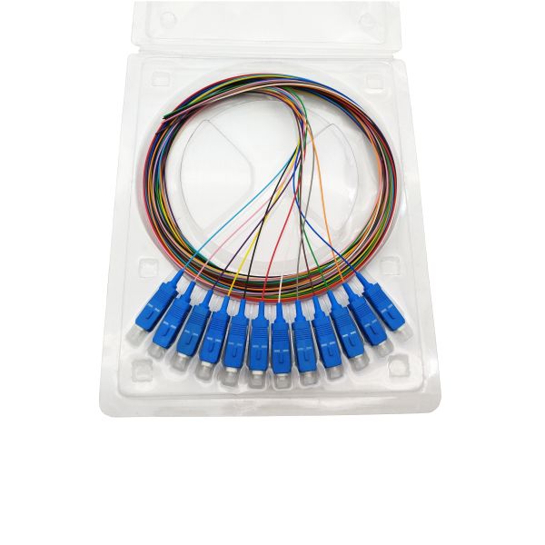 12 Core SC UPC APC SM G652D G657A 0.9mm Fiber Optic Pigtails