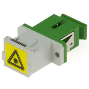 China FTTH FTTB SM MM SC To SC Simplex Adapter Flangeless FTTX Network With Shutter on sale