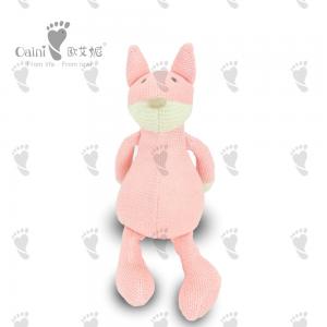 China 31 X 20cm Cartoon Soft Toys Eco Friendly Infant Pink Fox Stuffed Animal on sale
