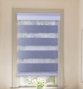 Quality Day Night Intelligent Window Blinds Double Layer Zebra Style With Smart Control for sale