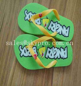 Quality Cartoon Rubber Slipper Summer Beach Flip Flops Birds Design PVC Footwear SGS for sale