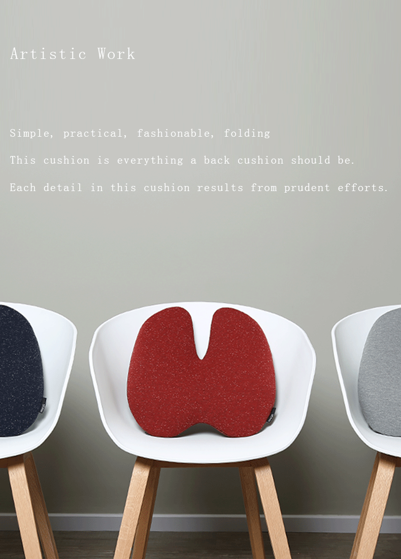 Custom Portable Memory Foam Lumbar Support Pillow For Office Chair , Peak Shape