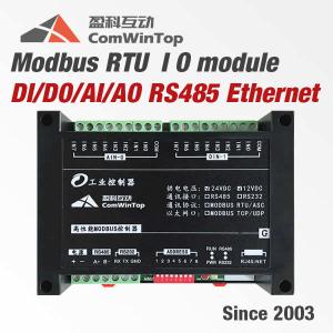 Quality DIN Rail Mounting Modbus RTU IO Module Analog Digital Input Output SCADA for sale