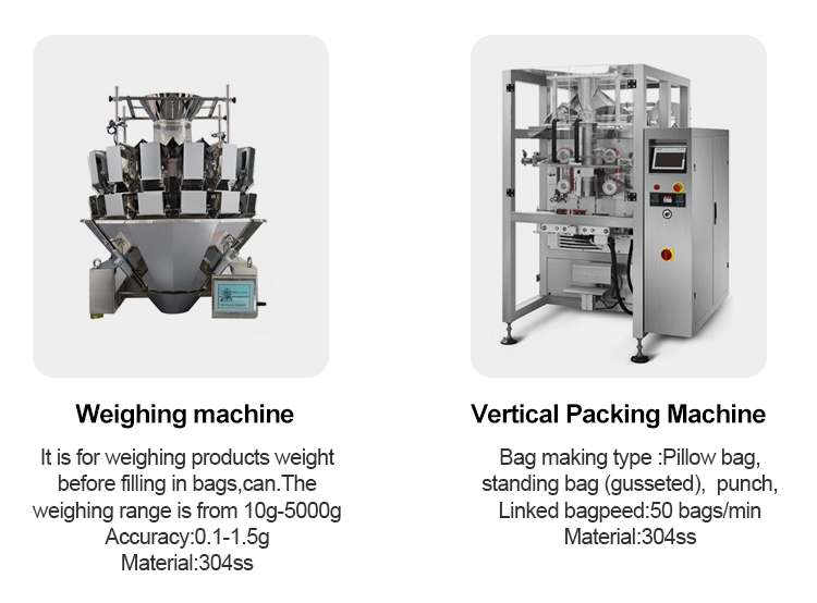 200g-500g Nitrogen Air Compressor Automatic Prawn Crackers Chili Packing Machine