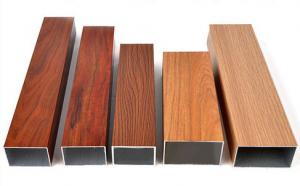 Quality Wood Grain Aluminum Door Profile for sale