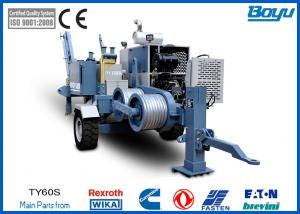 Quality 6 Tons Transmission Line Stringing Equipment 7 Groove Hydraulic Puller Cummins Engine Rexroth Pump for sale