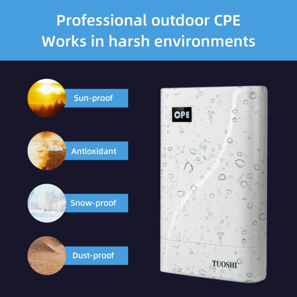 Outdoor 4G LTE CPE CAT4 Router With POE Adapter