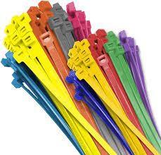 Quality PA66 Self Locking Nylon Cable Ties 1mm UV Resistant 250mm Different Colored Zip Ties for sale