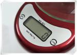 Round Tempered Glass Electronic Kitchen Scales With 120 Seconds Automatic Shut -