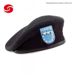 Quality Wool Military Beret Cap With Embroidery Emblem Cusomize Color for sale