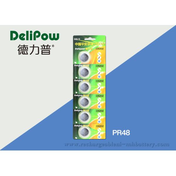 Low Self Discharge 3v Lithium Coin Cell Battery PR48 Green Power