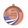 Marathon Running Sport Laser Engraved Medals , Custom Metal Medal Antique Finish for sale