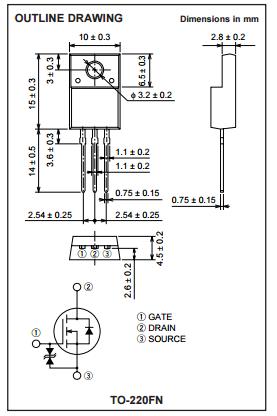 FS3KM Power Mosfet Transistor high-speed switching power mosfet