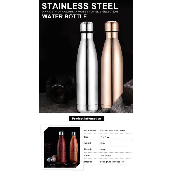 18/8 Stainless Steel Vacuum Insulated Leakproof Water Bottle 17 Ounce