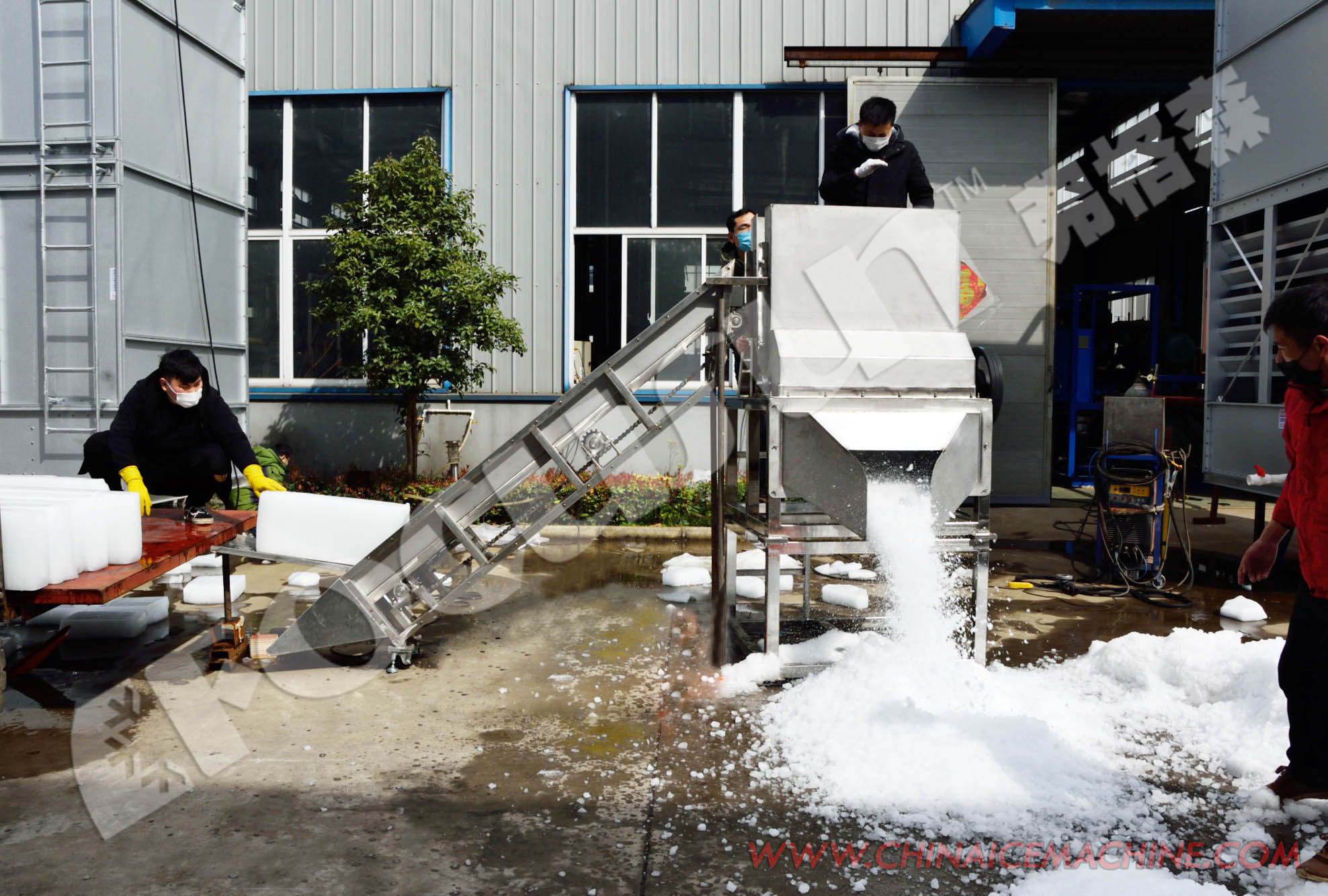 70kw per ton Industrial Ice Maker Machine with Copeland Scroll Compressor Top Selling