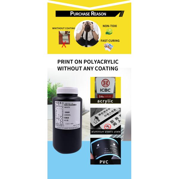 Bright Color Refill UV Printer Ink Durable Directly Printing On Polyacrylic For RICOH G5