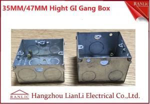 China 20mm 25mm Knockouts Steel Gang Box With Brass Terminal & Adjustable Ring on sale