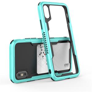 Quality 2018 Newest For iphone x case tpu bumper hybrid dual layer Phone Case with Cards Slot for sale