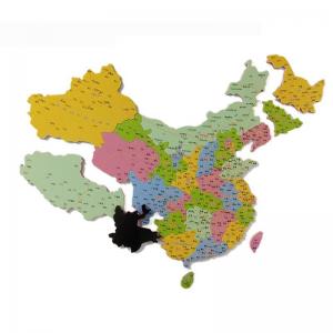 China A3 A4 Kids Puzzle Games Magnetic Map EVA Puzzle Set Custom World Country on sale